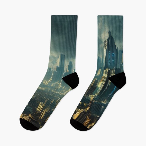 Item preview, Future city skyline artwork designed and sold by brandway.