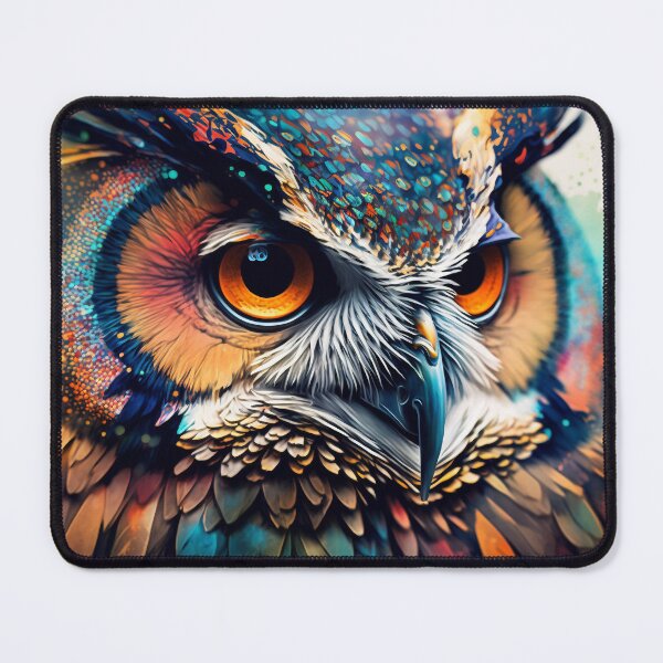 Item preview, Colorful owl portrait designed and sold by Aliaksandr Kudlakou.