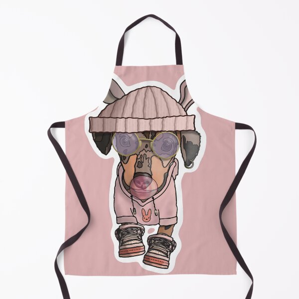 Artikelvorschau, Dapple Doxie Rocks Pink Bad Bunny Outfit Aufkleber entworfen und verkauft von DHC-design.