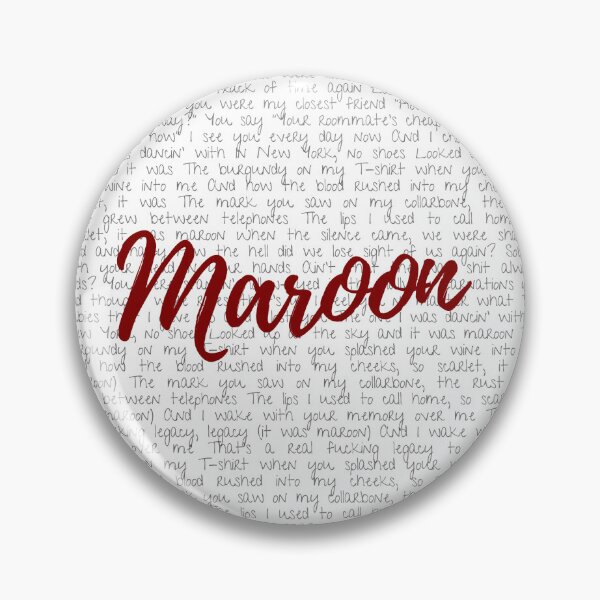 Item preview, Maroon Lyrics designed and sold by tiffsbookblog.