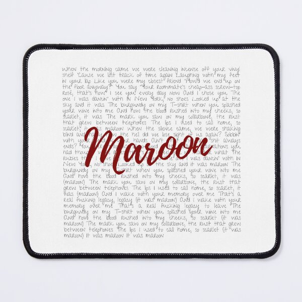 Item preview, Maroon Lyrics designed and sold by tiffsbookblog.