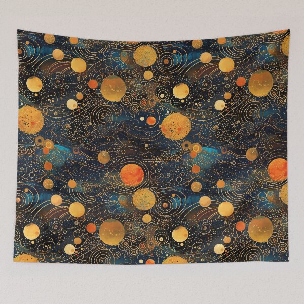 Item preview, "Celestial Wanderer" - Embrace the Cosmos with Klimt-Inspired Art designed and sold by Juuskus.