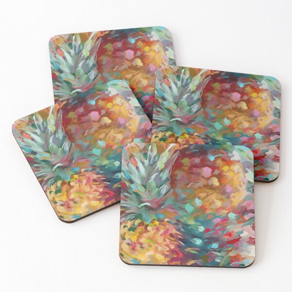 Artikelvorschau, Abstrakte impressionistische festliche Ananas entworfen und verkauft von Hashola Designs.