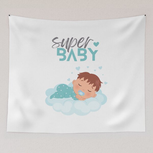 Item preview, Super Baby Boy Sleeping on a Cloud designed and sold by BoomBoomBaby.