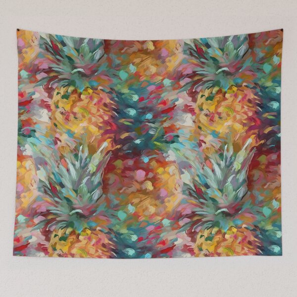 Artikelvorschau, Abstrakte impressionistische festliche Ananas entworfen und verkauft von Hashola Designs.