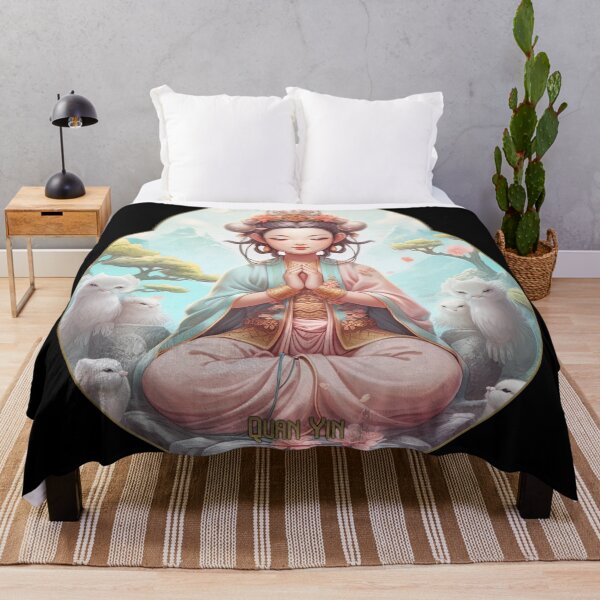 Item preview, Quan Yin, Goddess of Mercy - Serene Prayer on a Mountain Top designed and sold by danielliamgill.