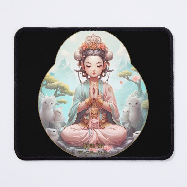 Item preview, Quan Yin, Goddess of Mercy - Serene Prayer on a Mountain Top designed and sold by danielliamgill.