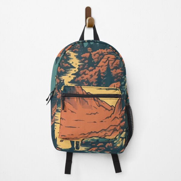 Item preview, A Hiker Hiking through a Beautiful Landscape- Vintage Outdoors designed and sold by GVRDesign.