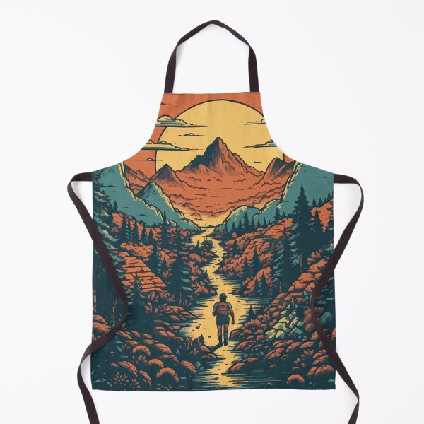 Item preview, A Hiker Hiking through a Beautiful Landscape- Vintage Outdoors designed and sold by GVRDesign.