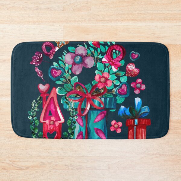 Item preview, Birthday gift boxes surrounded by hearts and flowers designed and sold by IngaDesign.