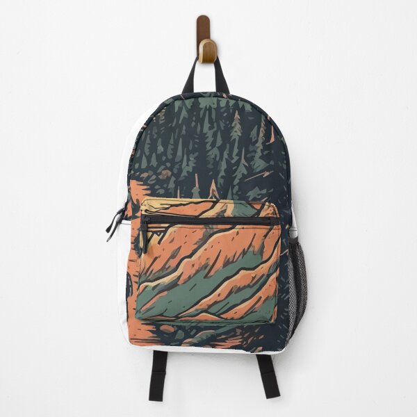 Item preview, A Hiker Hiking through a Beautiful Landscape - Vintage Outdoors designed and sold by GVRDesign.