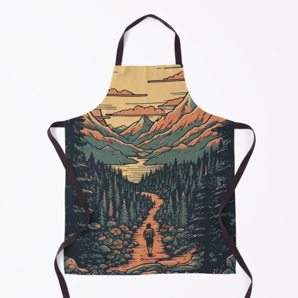 Item preview, A Hiker Hiking through a Beautiful Landscape - Vintage Outdoors designed and sold by GVRDesign.