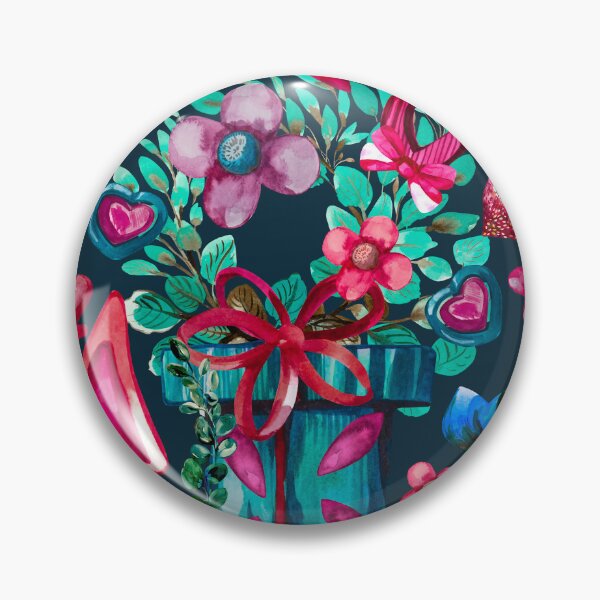 Item preview, Birthday gift boxes surrounded by hearts and flowers designed and sold by IngaDesign.