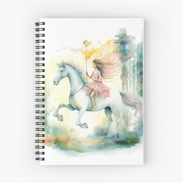 Item preview, Little forest fairy riding a white unicorn designed and sold by Unicorn-valley.