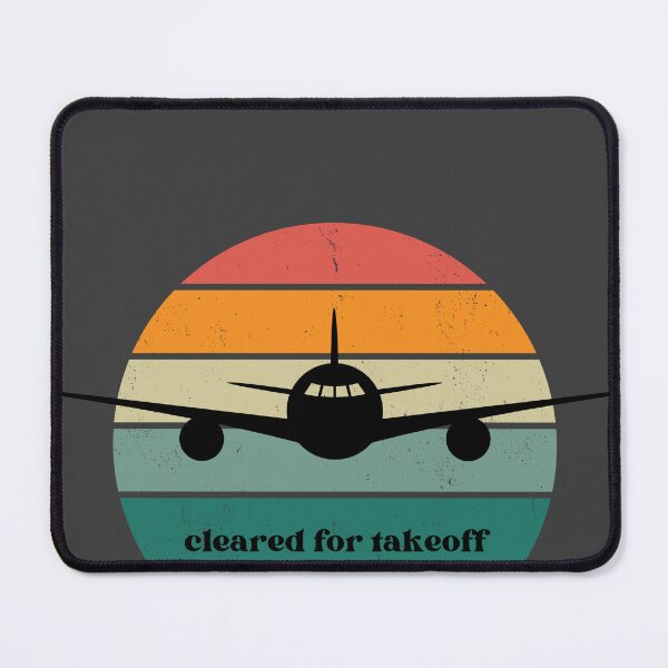 Item preview, cleared for takeoff retro sunset airplane aircraft for pilots, flight attendant and aviation geeks designed and sold by AviationArtists.