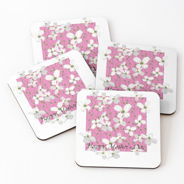 Item preview, Happy Mother's Day Dogwood Flowers on Pink 5748 designed and sold by Art in My Loft.