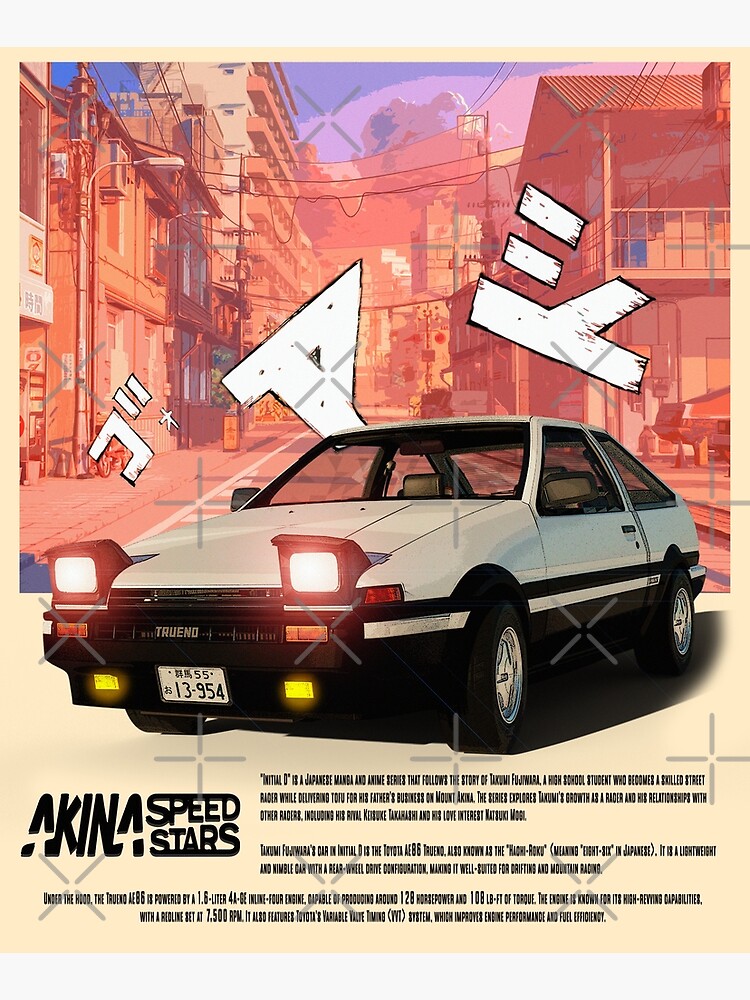 Anime style - Racing Trueno AE86 - Hachi-Roku | Poster