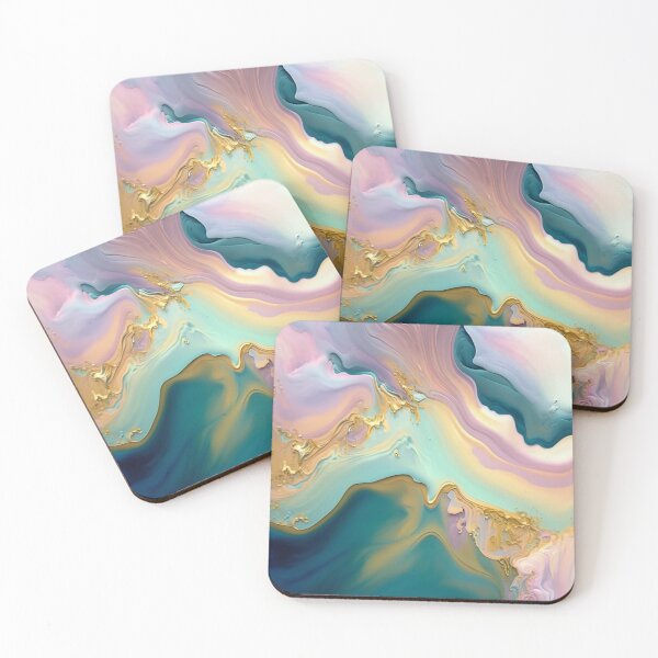 Item preview, Beautiful Flowing Rivers of Epoxy, Pastel Colors, Soothing, Calming Art designed and sold by Stoopendous Stickers.