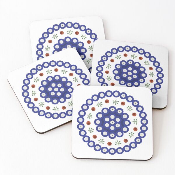 Item preview, Bolesławiec Polish ceramics round pattern designed and sold by MashaVed.