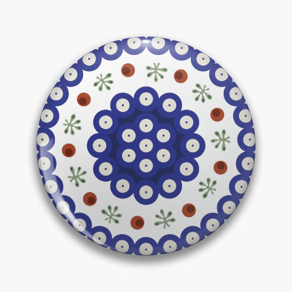 Item preview, Bolesławiec Polish ceramics round pattern designed and sold by MashaVed.