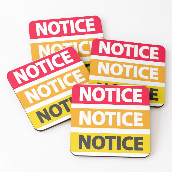 Item preview, Colored Notice Caution designed and sold by wa2022.