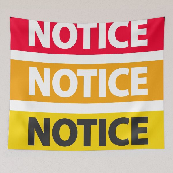 Item preview, Colored Notice Caution designed and sold by wa2022.