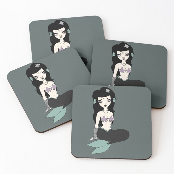 Item preview, Goth mermaid designed and sold by pinkbatink.
