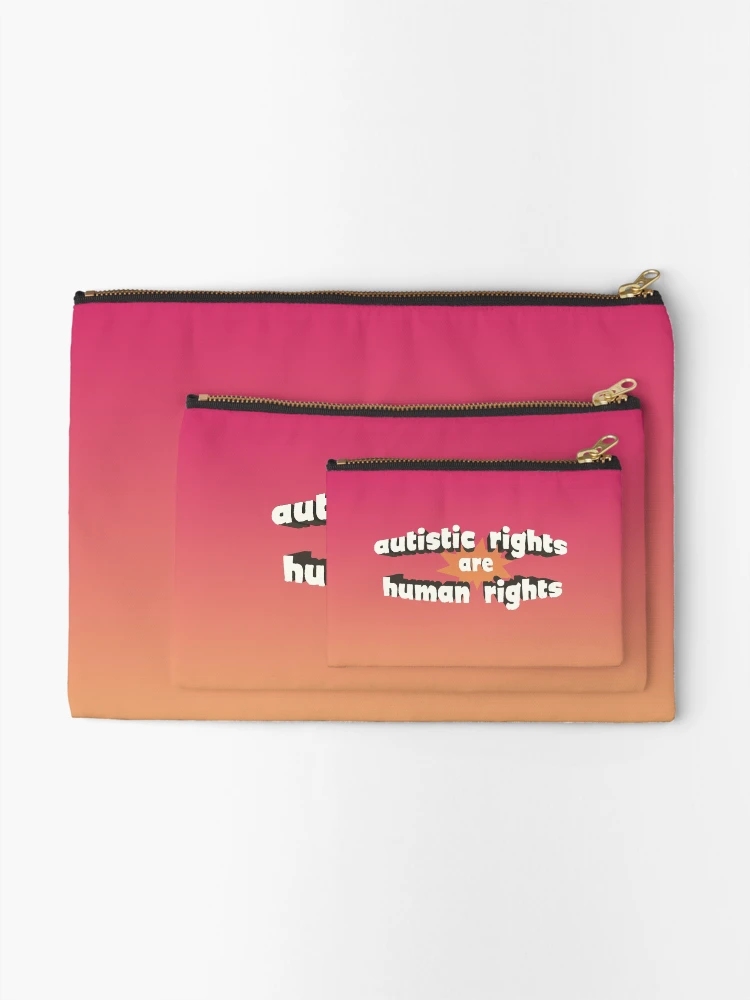 Thumbnail 2 of 4, Zipper Pouch, Autistic Rights are Human Rights designed and sold by ShopAWN.