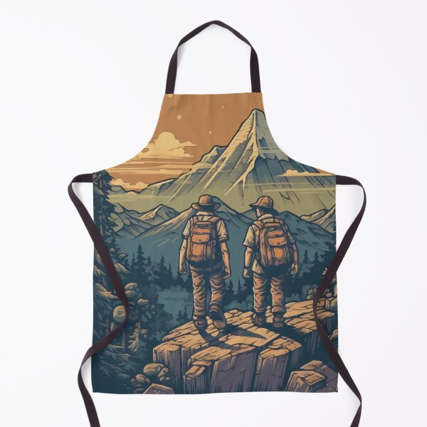 Item preview, A Pair of Hikers at a Mountain Lookout - Vintage Outdoors designed and sold by GVRDesign.