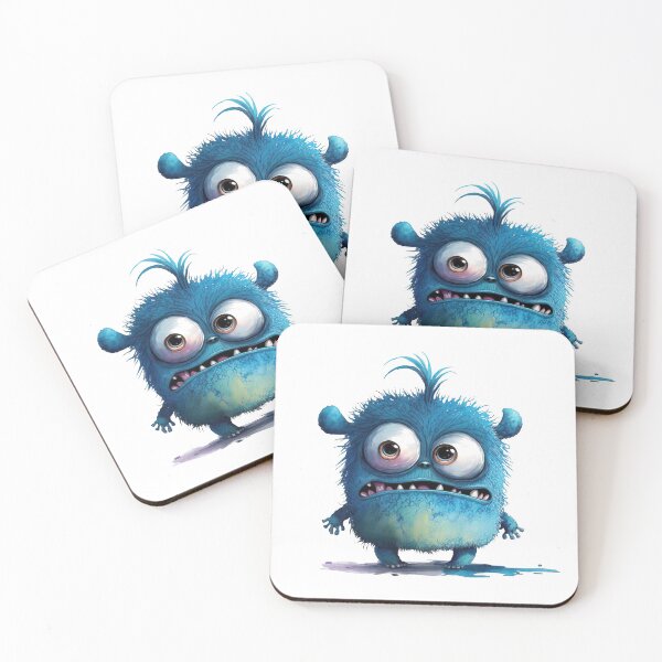 Item preview, Cute and Funny Baby Monster, Little Blue Monster designed and sold by MoonFoxDesign.