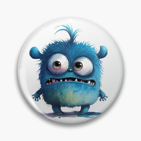 Item preview, Cute and Funny Baby Monster, Little Blue Monster designed and sold by MoonFoxDesign.