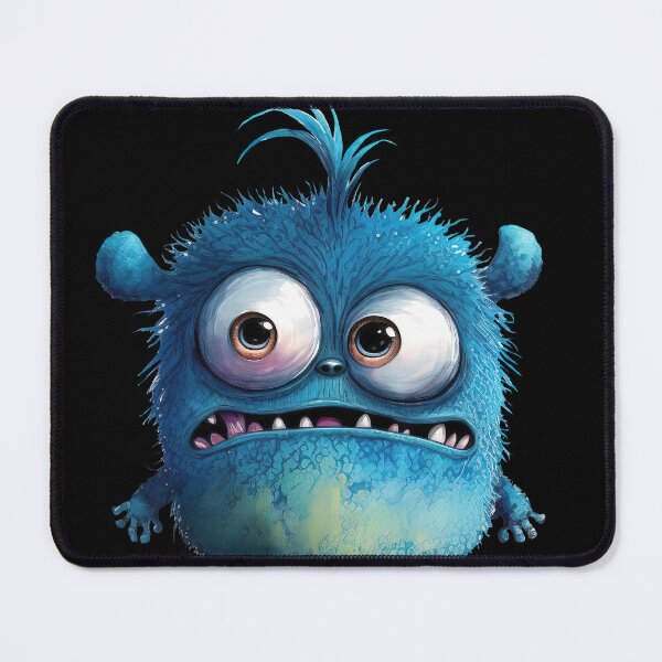 Item preview, Cute and Funny Baby Monster, Little Blue Monster designed and sold by MoonFoxDesign.