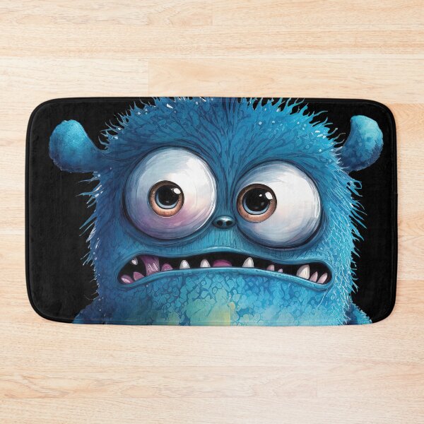 Item preview, Cute and Funny Baby Monster, Little Blue Monster designed and sold by MoonFoxDesign.