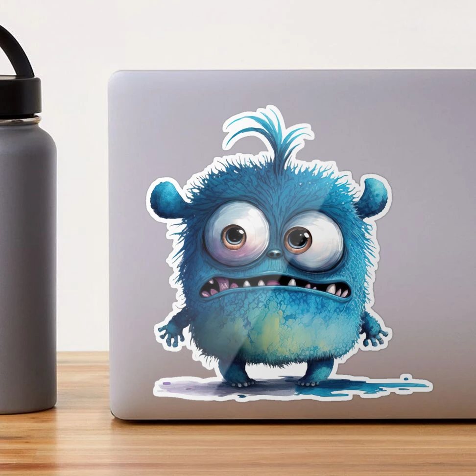 Blue Monster Cute Monster Crystal Overbite Sweet Gift Funny