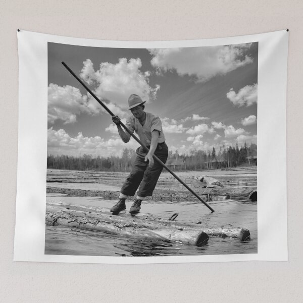 Item preview, Log Walker of Mooselookmeguntic Lake - Maine 1943 designed and sold by Daniel Hagerman.