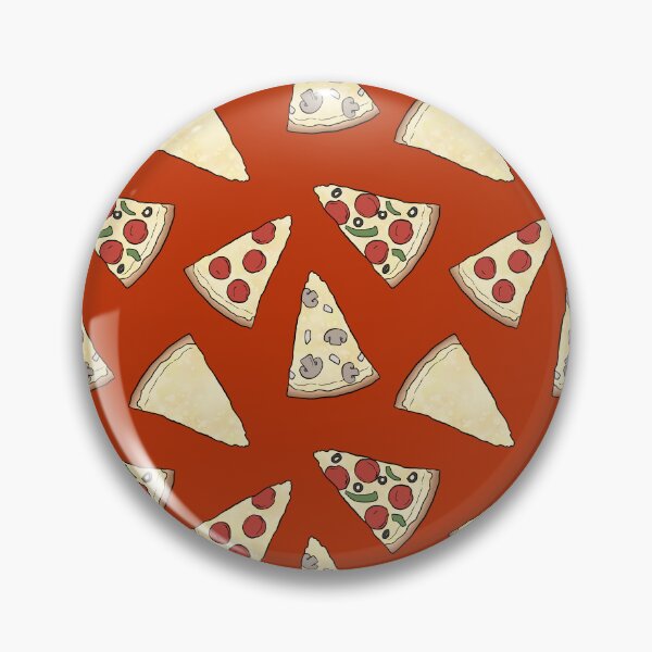 Artikelvorschau, Pizzastückmuster (roter Hintergrund) entworfen und verkauft von Lampblack and Bone.