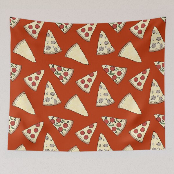 Item preview, Pizza Slice Pattern (Red Background) designed and sold by Lampblack and Bone.