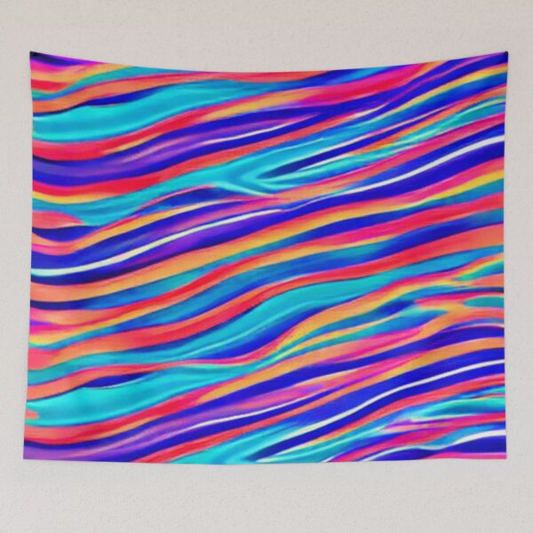Item preview, Abstract Blue and Red Waves designed and sold by calibrit.