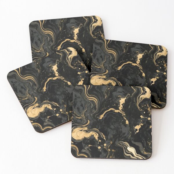 Item preview, Marble Pattern gold black designed and sold by Manuel  Campbellai.