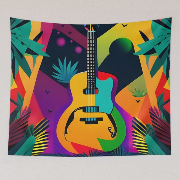Item preview, guitar in the jungle designed and sold by Zaeb002.