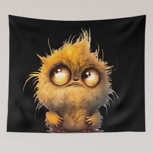 Item preview, Funny Baby Monster, Little Yellow Monster designed and sold by MoonFoxDesign.
