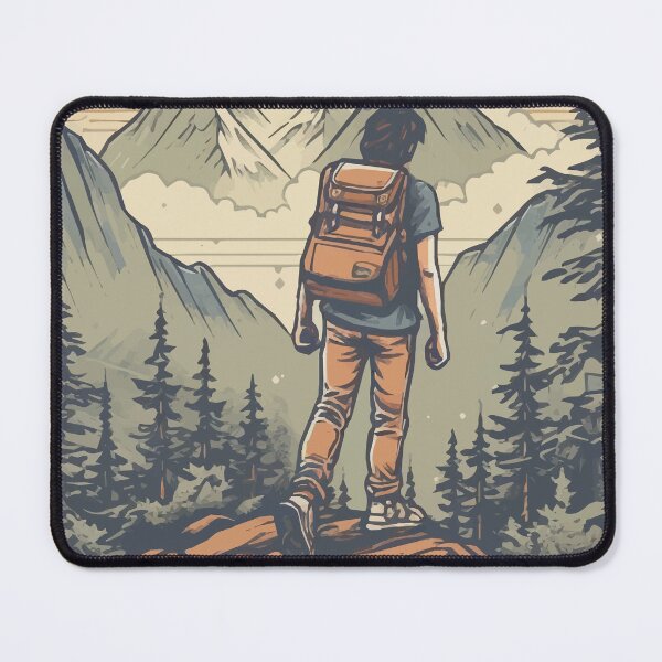 Item preview, A Hiker at the Summit of the Hike - Vintage Outdoors designed and sold by GVRDesign.