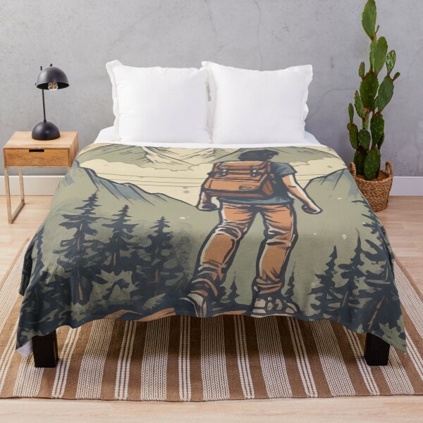 Item preview, A Hiker at the Summit of the Hike - Vintage Outdoors designed and sold by GVRDesign.