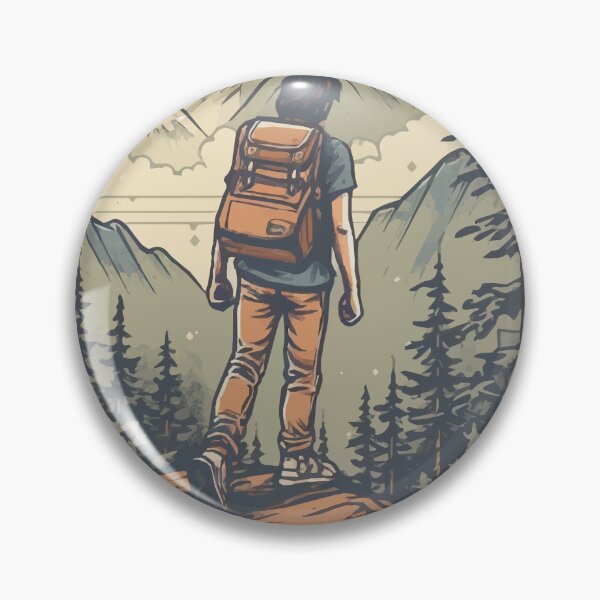 Item preview, A Hiker at the Summit of the Hike - Vintage Outdoors designed and sold by GVRDesign.