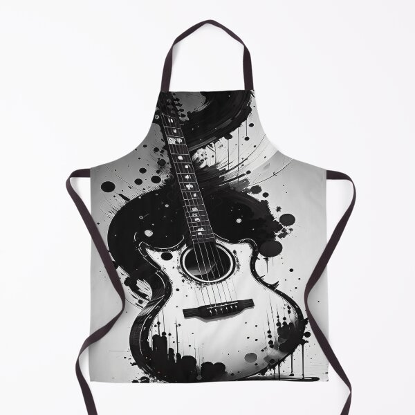 Item preview, B&W Abstract Art  Guitar Leaning On Wall! designed and sold by Giulivo Store Graphic.