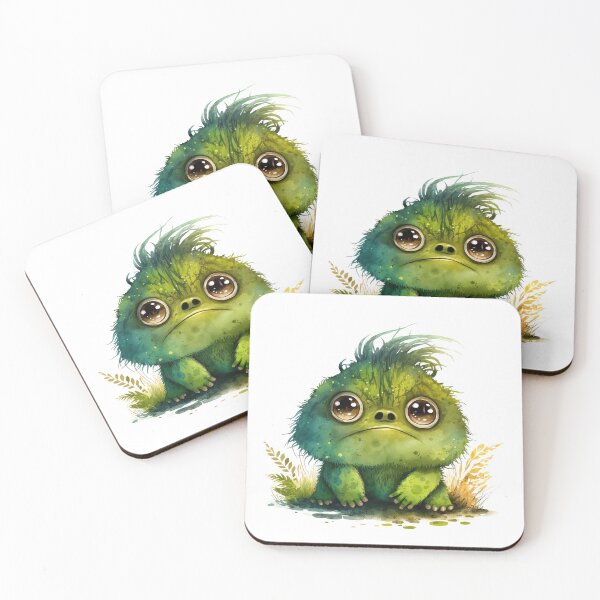 Item preview, Cute and Funny Baby Monster, Little Green Monster designed and sold by MoonFoxDesign.