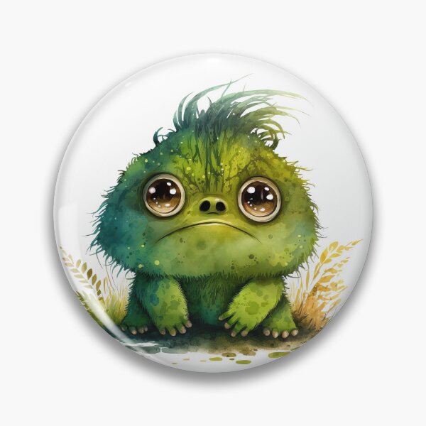 Item preview, Cute and Funny Baby Monster, Little Green Monster designed and sold by MoonFoxDesign.