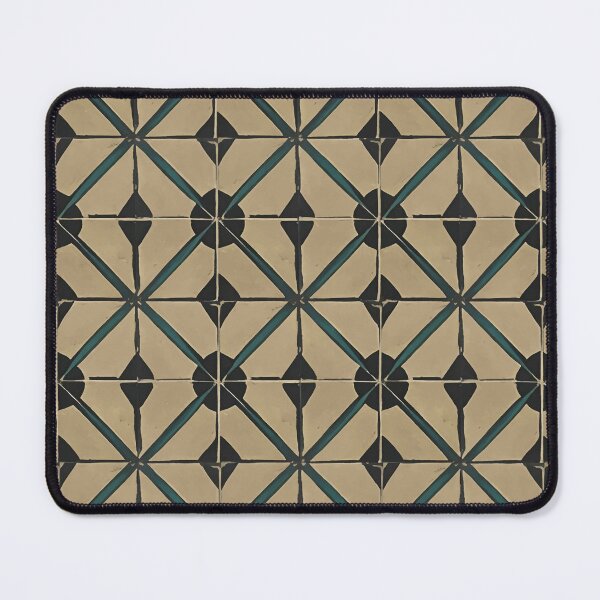 Item preview, Retro Tile Pattern dark beige and black with dark green designed and sold by RetroTile.