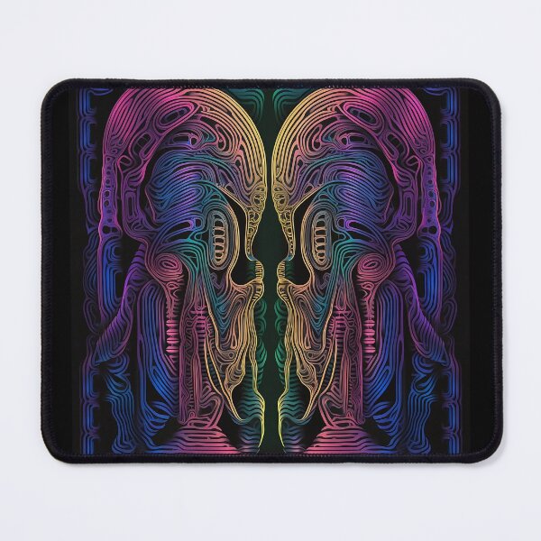 Item preview, Abstract human skull with colored lines on black background. Vector illustration. designed and sold by RuNT3ntertained.