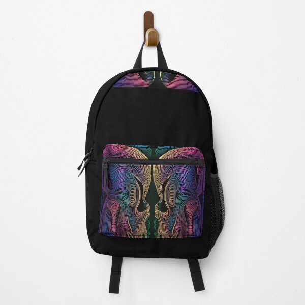 Item preview, Abstract human skull with colored lines on black background. Vector illustration. designed and sold by RuNT3ntertained.